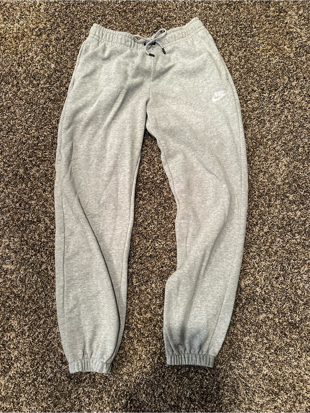 Nike' Gray Fleece Jogger Sweatpants